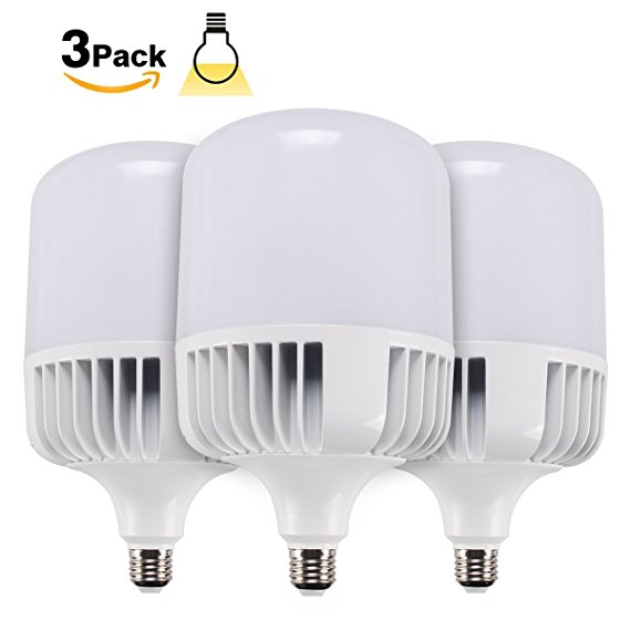 SUNTHIN (3 Pack) 30W LED Light Bulb, E27 Screw Base , Commercial Retrofit Light Bulb, 200W Equivalent, 3000LM, Warm White 2700K for Yard Warehouse Garage Parking Lot Lamp Lighting