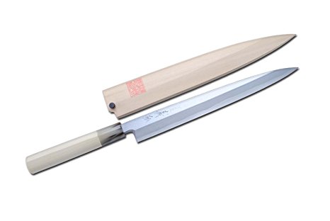 Yoshihiro Shiroko High Carbon Steel Kasumi Yanagi Sashimi Chef Knife 9.5 inches(240mm)