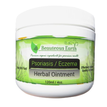 Psoriasis / Eczema Herbal Ointment - 100% All Natural - Made With Certified Organic And All Natural Premium Ingredients For Premium Results - Paraben Free