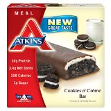 Atkins Advantage Cookies N Creme Meal Bar 5 Count Bars Net Wt 9 Oz