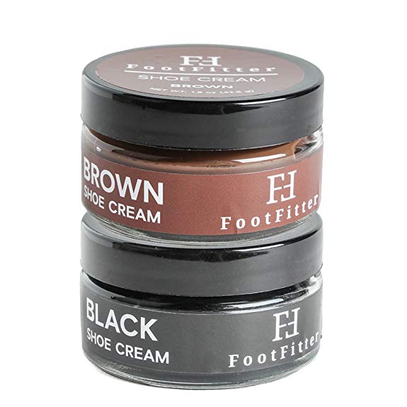 FootFitter Premium Shoe Cream Polish 2 Pack! Shoe and Boot Shine Cream!