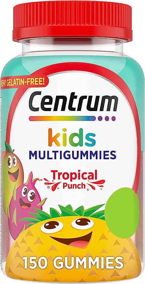 Centrum Kids Multivitamin Gummies, Tropical Punch Flavor Made with Natural Flavors, 150 Count, 150 Day Supply (Pack of 1)