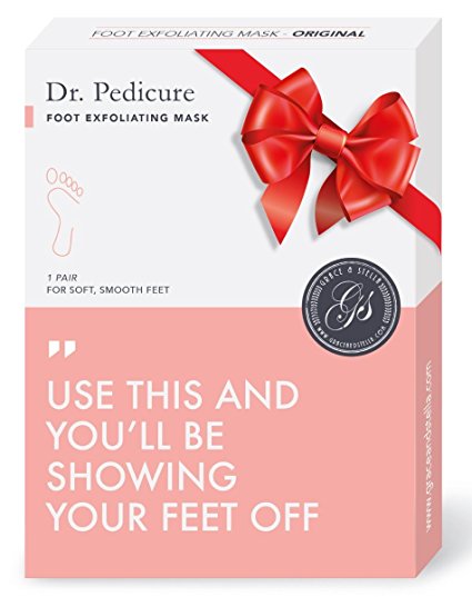 WOW Results! BEST Dr. Pedicure Foot Exfoliation Peeling Mask | For Smooth Baby Soft Feet, Dry Dead Skin Natural Treatment, Repair Rough Heels, Callus Remover, Soak Socks Booties, Get Gentle Feet, Original (1 Pair) | Perfect for Christmas Stocking, Gift for Men & Women, Secret Santa for Friends, Boss & Coworker, Holiday Gift under 15