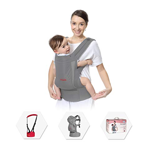Best Baby Carrier Set, Included a Baby Walker, New Ergonomic Design in M Style, 5-in-1 Convertible Grey Child Carrier for Man Or Woman, Especially Comfortable for Toddler and Parent