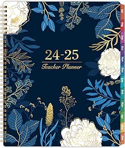 Teacher Planner 2024-2025 - Teacher Lesson Planner 2024-2025, JUL 2024 - JUN 2025, 11'' x 8.5'' Teacher Planner 2024-2025 with Monthly Tabs, Lesson Planner Book with Quotes, Pocket, Holidays