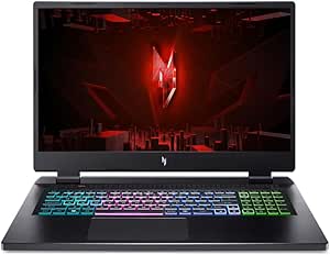 acer Nitro 17 | 17.3" QHD 165Hz Gaming Laptop | AMD Ryzen 9 7940HS | GeForce RTX 4070 | 32GB DDR5 RAM | 1TB NVMe M.2 SSD | RGB Backlit Keyboard | Windows 11 Home (Renewed)