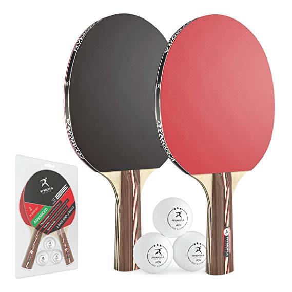 Rymora Table Tennis 2 Player Set (2 Bats and 3 Balls) (Perfect for School, Home, Sports Club, Office)