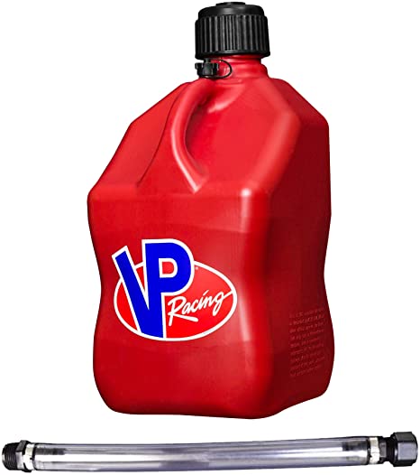 VP Racing Fuels 5-Gallon Motorsport Liquid Container, Red with 14" Standard Hose