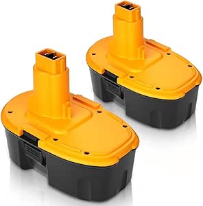 2Pack 4.5Ah 18V DC9096 Replacement Battery Compatible with Dewalt 18 Volt XPR Battery DC9098 DC9096 DC9099 DC970 DW9095 DW9096 DW9098 DW9099 DE9039 DE9095 DE9096 DE9098 Cordless Tools (Yellow)