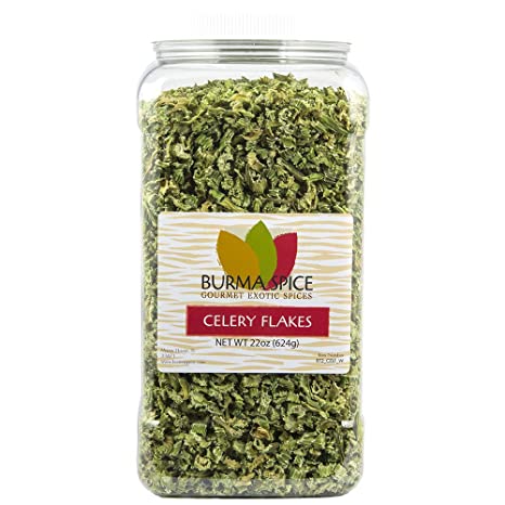 Celery Flakes | Dehydrated Stalks and Leaves | Robust and Intense Flavor | Many Culinary Applications 1.37 lbs.