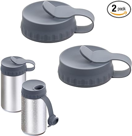 Cosmos Silicone Drink Can Lid Cover Beverage Can Lid Anti-Spill Stopper for Regular Size Soda Beer Drink Can (Gray (2 Pcs))