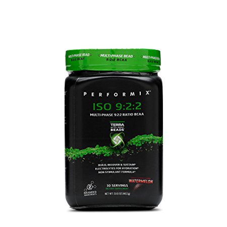 PERFORMIX ISO 9:2:2 MultiPhase BCAA Powder, Recovery and Hydration, 30 Servings, Watermelon
