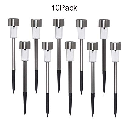 Westinghouse Solar Powered Pathway Lights Warm White LED Solar Light Outdoor Waterproof Landscape Lamp for Garden/Patio/Lawn/Courtyard/Lane/Walkway (10-Pack)