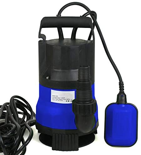 1/2 HP Submersible Sump Pump Clean/Dirty Water Pump 400W 2115GPH W/ 25ft Cable and Float Switch Pool Pond Flood Drain