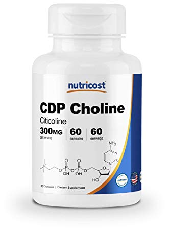 Nutricost CDP Choline (Citicoline) 300mg, 60 Veggie Capsules - Non-GMO, Vegan Friendly, Gluten Free …