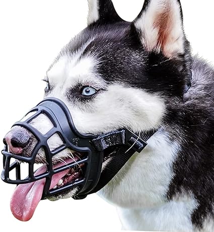 Dog Muzzle, Basket Muzzle Anti Biting Chewing, Sturdy Lightweight Muzzle Allows Panting Drinking, Cage Muzzle for Small Medium Large Dogs, Suitable for Grooming Trimming Training