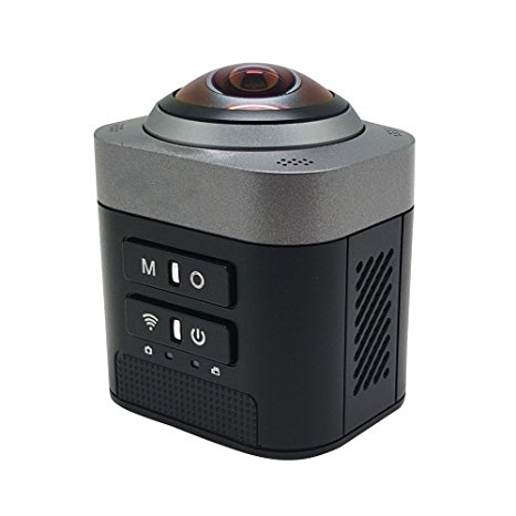 IFLYING Wifi Sport DV D5 360 Degree Full View VR Camera Fisheye Sphere Video Camcorder (Black)