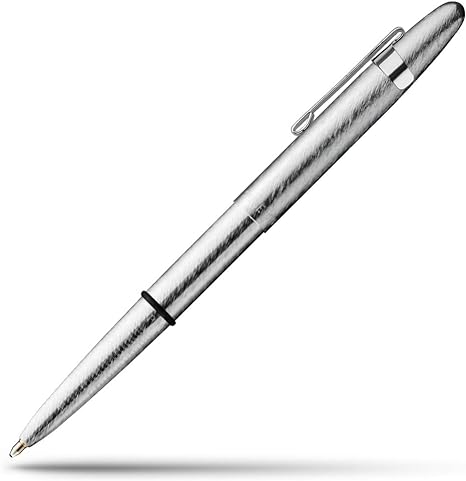 Fisher Space Pen, Bullet Space Pen with Clip, Brushed Chrome, Gift Boxed (400BRCL)
