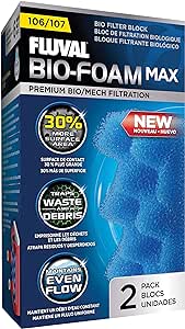 Fluval 107 Blue BioFoam MAX, Replacement Aquarium Filter Media