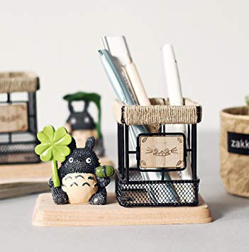 HEYFAIR Japanese Anime Totoro Style Pen Pencil Holder Desk Organizer Unique Gift