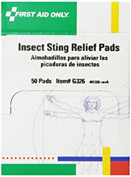 First Aid Only Insect Sting Relief Pad, 50 Count Box