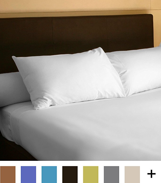 Lavish Home 100-Percent 300 Thread Count Egyptian Cotton Sheet Set, King, White