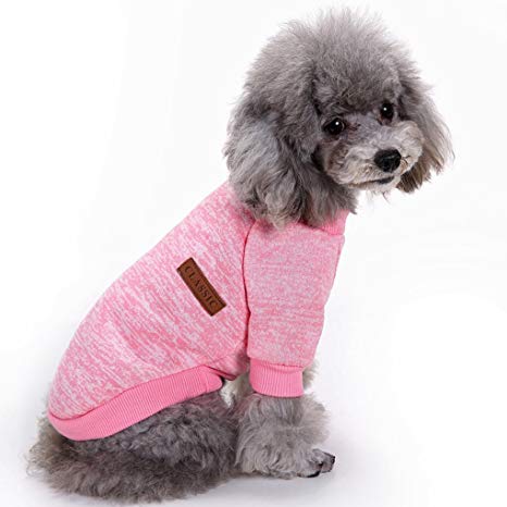 CHBORLESS Pet Dog Classic Knitwear Sweater Warm Winter Puppy Pet Coat Soft Sweater Clothing for Small Dogs