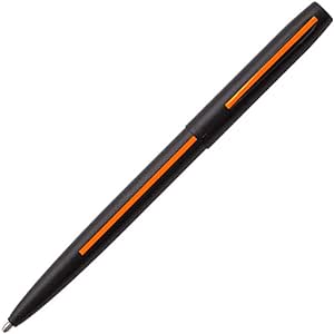 Fisher Space Pen - M4BSROL– Non-Reflective Matte Black with Orange Line - Search and Rescue - Cap-O-Matic Pen