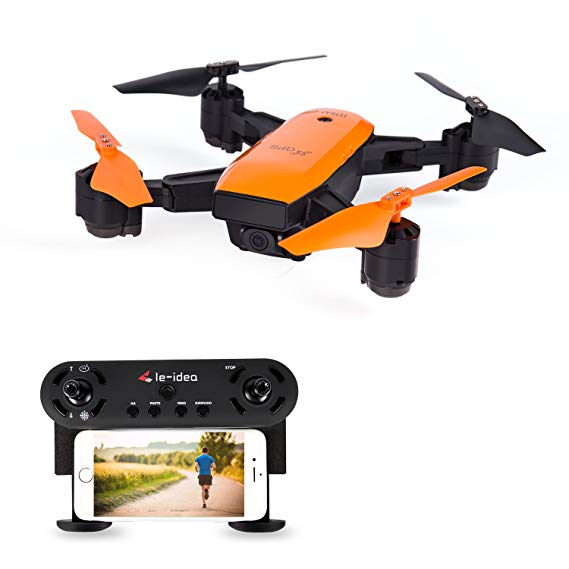 LE-IDEA IDEA7 GPS WI-FI FPV RC Drone with Camera Live Video and GPS One Key Return Home Quad copter with Map Appear and Route Drawing,720P HD Camera FOV 120 ¡ã- Follow Me, Altitude Hold,Auto Surround