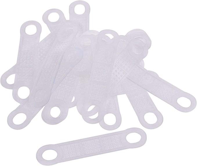 BCP 50 Pcs Clear Non-Slip Rubber Clothes Hanger Grips Clothing Hanger Strips