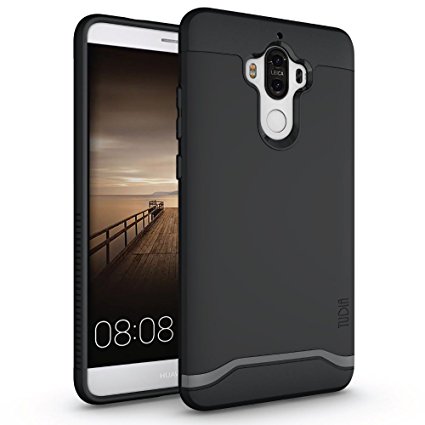 Mate 9 Case, TUDIA Slim-Fit HEAVY DUTY [MERGE] EXTREME Protection / Rugged but Slim Dual Layer Case for Huawei Mate 9 (Matte Black)
