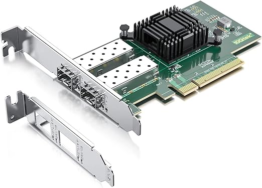 10Gtek® 10Gb PCI-E NIC Network Card for Intel X520-DA2(Intel E10G42BTDA), with Intel 82599EN Controller, Dual SFP  Port, PCI Express Ethernet LAN Adapter Support Windows Server/Linux/VMware