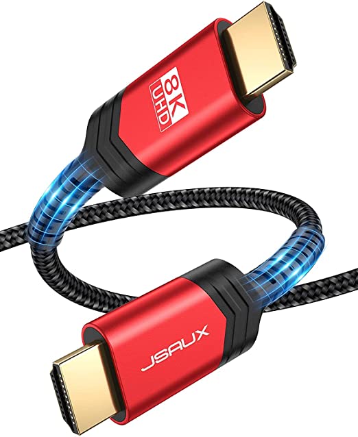 JSAUX 2.1 HDMI Cable 8K 3m Ultra HD Cable High-Speed Lead 48Gbps, HDMI Cable (8K@60Hz 7680x4320, 4K@120Hz) Supports eARC HDR10 HDCP 2.2 & 2.3 DTS:X 3D CEC, Compatible with PS5 PS4 PS3 X-BOX QLED TV