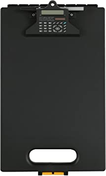 Dexas Clipcase Calculator Storage Clipboard, Black