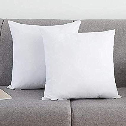 YSTHER 16x16 Pillow Inserts Set of 2 White Cotton Throw Pillows Euro Sofa