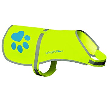 Dog Reflective Vest, Sizes to Fit Dogs 14 lbs to 130 lbs - SafetyPUP XD Hi Vis, Safety Vest Keeps Dogs Visible On and Off Leash in Both Urban and Rural Environments
