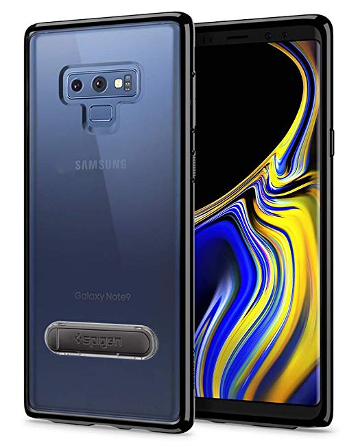 Spigen Galaxy Note 9 Case Ultra Hybrid S - Air Cushion Technology and Magnetic Metal Kickstand for Samsung Galaxy Note 9 (2018) - Midnight Black