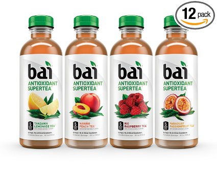 Bai Supertea Variety Pack, Antioxidant Infused Tea, 18 Ounce (Pack of 12)