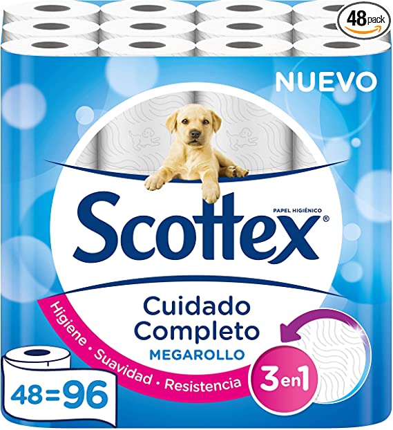 Scottex megarollo Toilet Paper – 48 Rolls (Packaging May Vary)