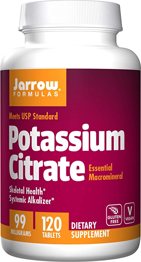 Jarrow Formulas Potassium Citrate, Supports Bone and Joint Health, 99mg, 120 Tablets