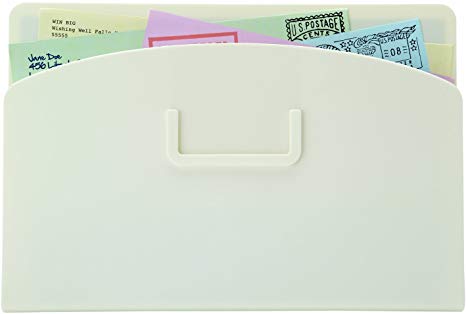 Quartet Magnetic Mail Organizer Storage Pocket, 10.25 x 7 Inches, White (48123W)