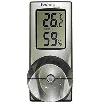 Britta Products Technoline Window Thermometer and Hygrometer (Humidity Measurement)- Suction Attached