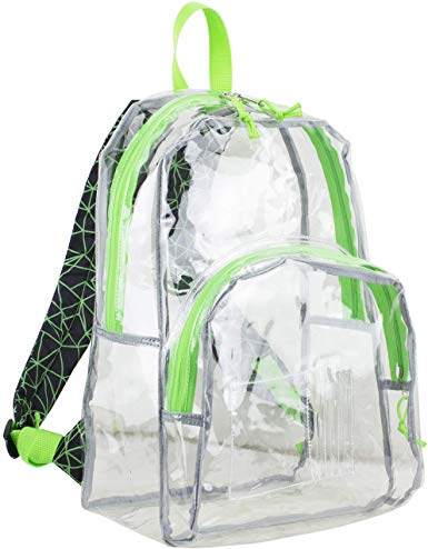 Eastsport Clear Dome Backpack with Adjustable Printed Padded Straps