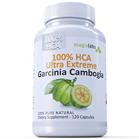 100% HCA Ultra Extreme Garcinia Cambogia Extract – 100% Pure All Natural - 120 Caps – The Ultimate Fast Action Supplement by MagixLabs