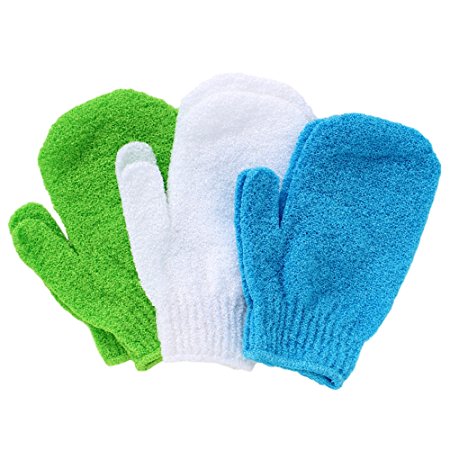 Buddha Bath Scrub Gloves - 3 pairs of exfoliating shower mittens