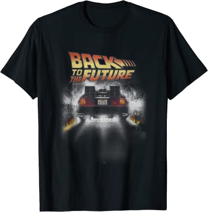 Back To The Future Vintage Delorean Peel Out Graphic T-Shirt