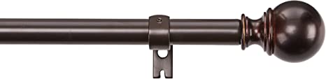 AmazonBasics Curtain Rod with Round Finials, 182 to 365 cm, Bronze