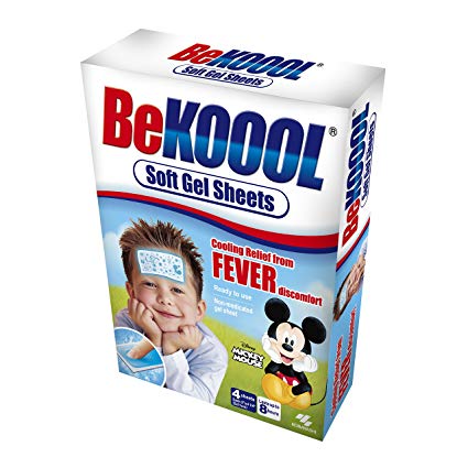 BeKoool Soft Cooling Gel Sheets for Kids, 4 Count