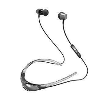 Coolcat Bluetooth Headphones V4.1 Wireless Neckband Stereo Noise Cancelling Earbuds Bluetooth Headset with Mic for iphone and Samsung Cell phone (Spacy Grey)