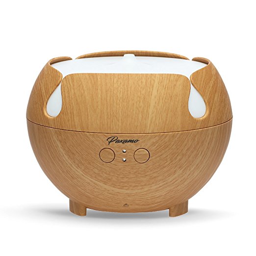600ml Aromatherapy Diffuser, Paxamo Extra Large Diffuser Wood Grain Oil Humidifier, Premium Therapy Air Freshener, Working 25 Hours for Home